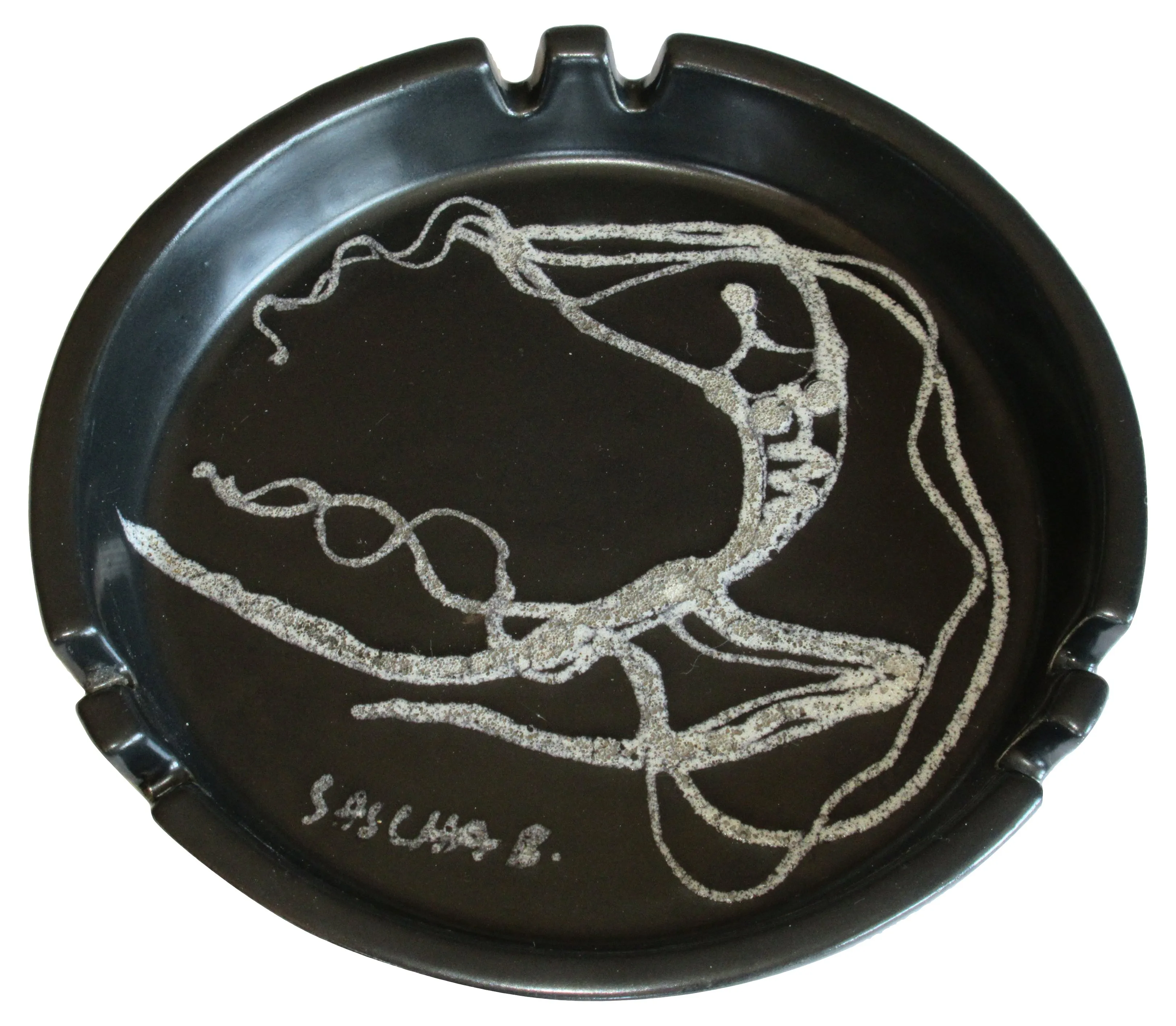 Sascha Brastoff Dancer Ashtray - The Emporium Ltd. - Black