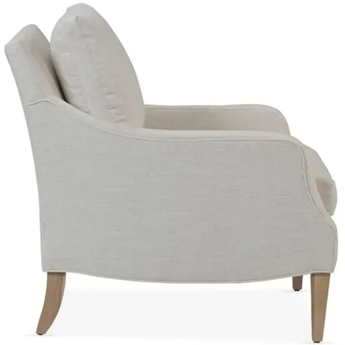 Giles Accent Chair - Handcrafted - Beige, Comfortable, Durable