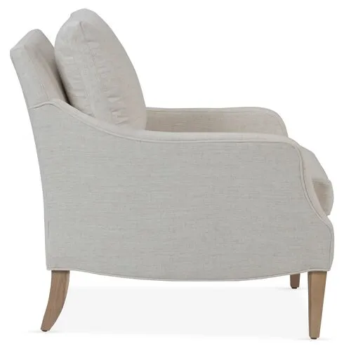 Giles Accent Chair - Handcrafted - Beige, Comfortable, Durable