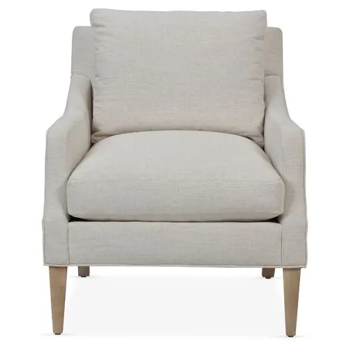 Giles Accent Chair - Handcrafted - Beige, Comfortable, Durable