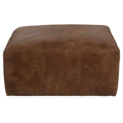 Kinson Ottoman - Handcrafted - Brown