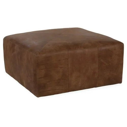 Kinson Ottoman - Handcrafted - Brown