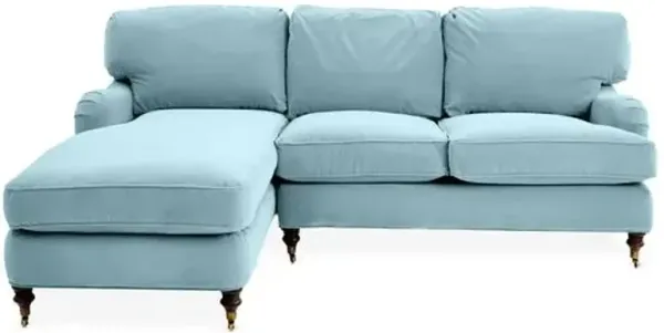 Brooke Left-Facing Sectional Chaise - Blue - Comfortable, Sturdy, Stylish