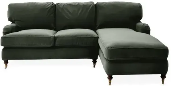 Brooke Right-Facing Sectional Chaise - Green - Comfortable, Sturdy, Stylish