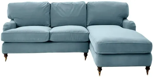 Brooke Right-Facing Sectional Chaise - Blue - Comfortable, Sturdy, Stylish