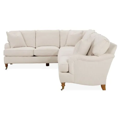 Brooke 6-Pc RF Sectional - Ivory