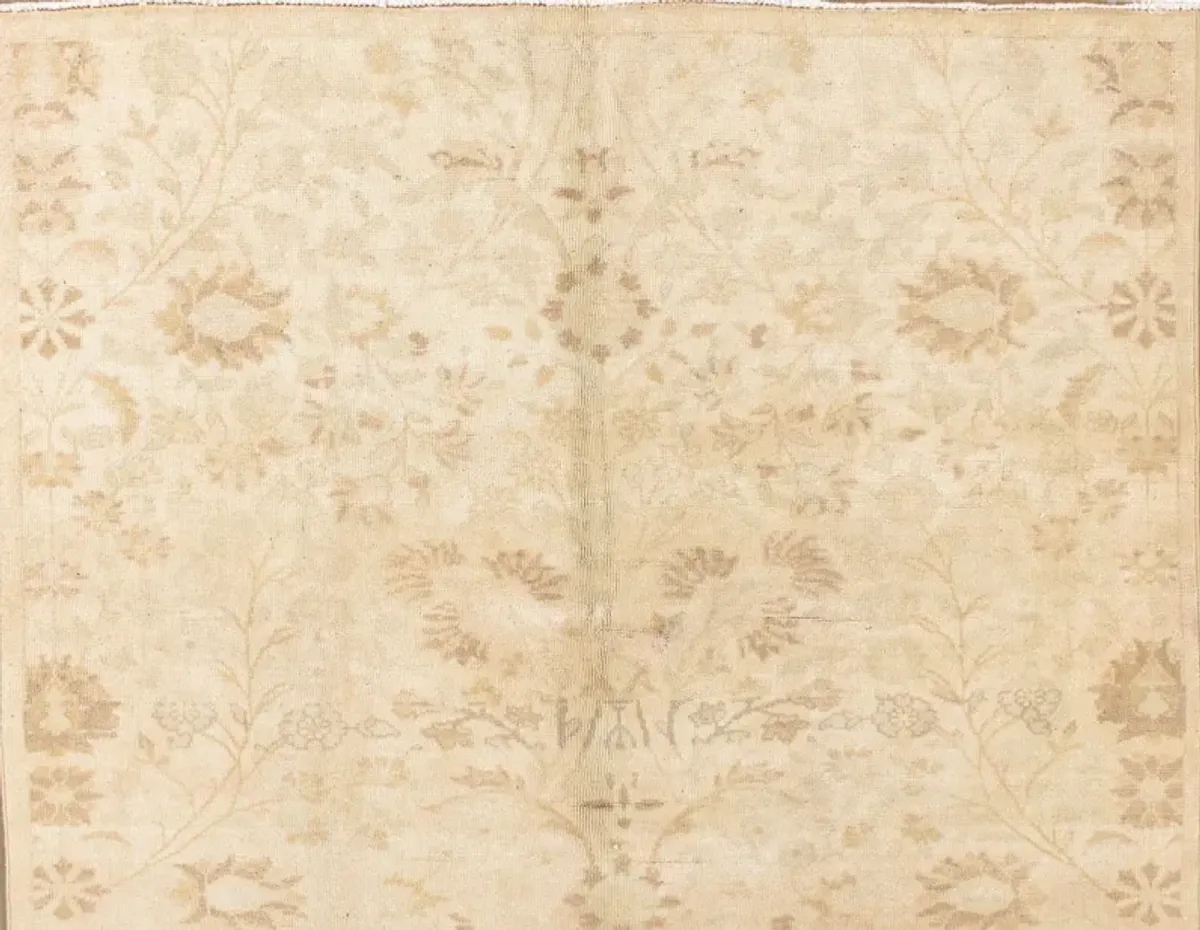 Turkish Oushak Rug - 5'5" x 9' - Beige - Beige