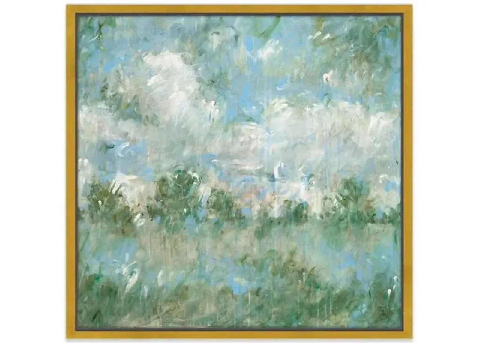 Painting - Laura Roebuck - Sea Sky in Verdigris