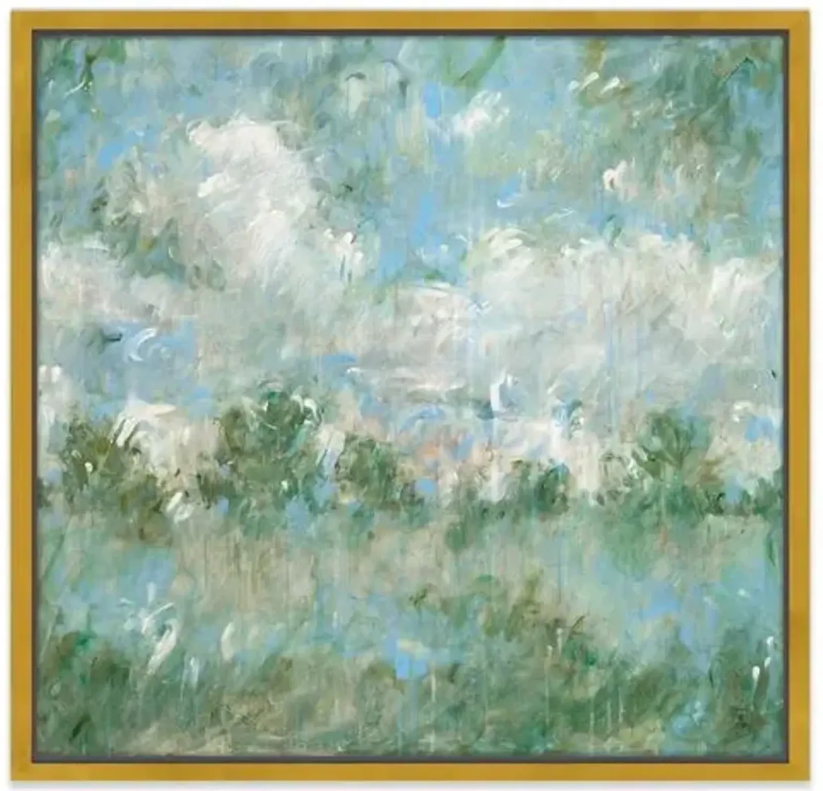 Painting - Laura Roebuck - Sea Sky in Verdigris