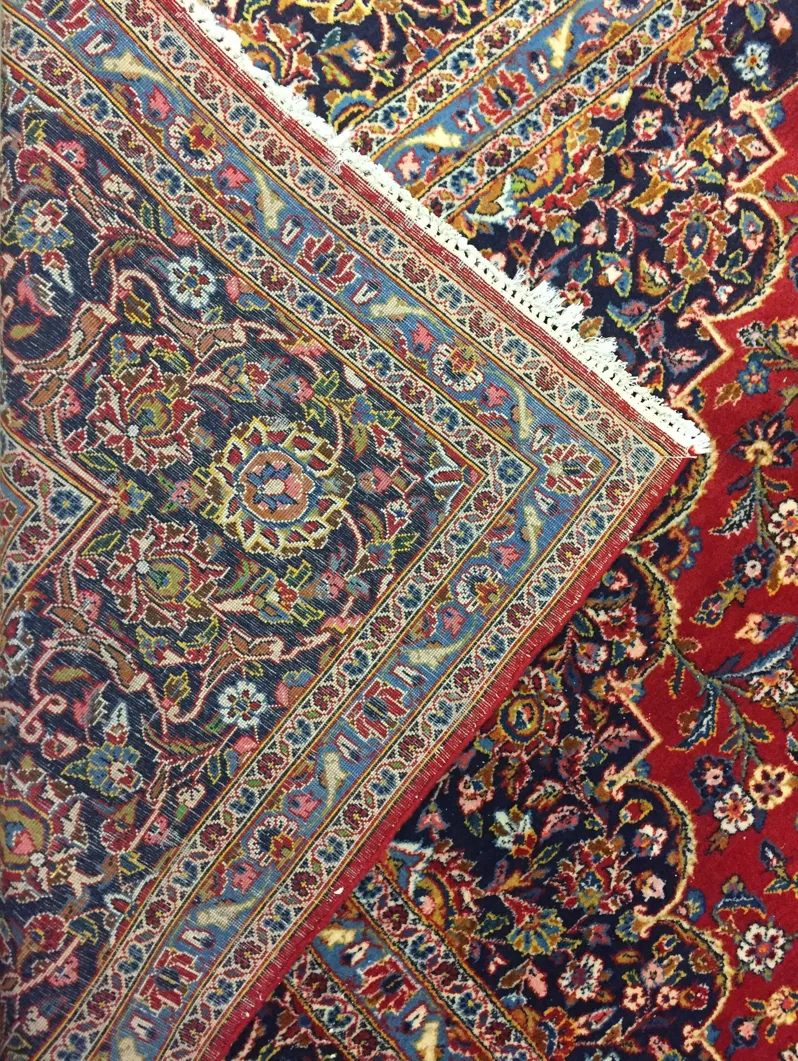 10'4"x14'5" Persian Kashan Rug - Red - Red