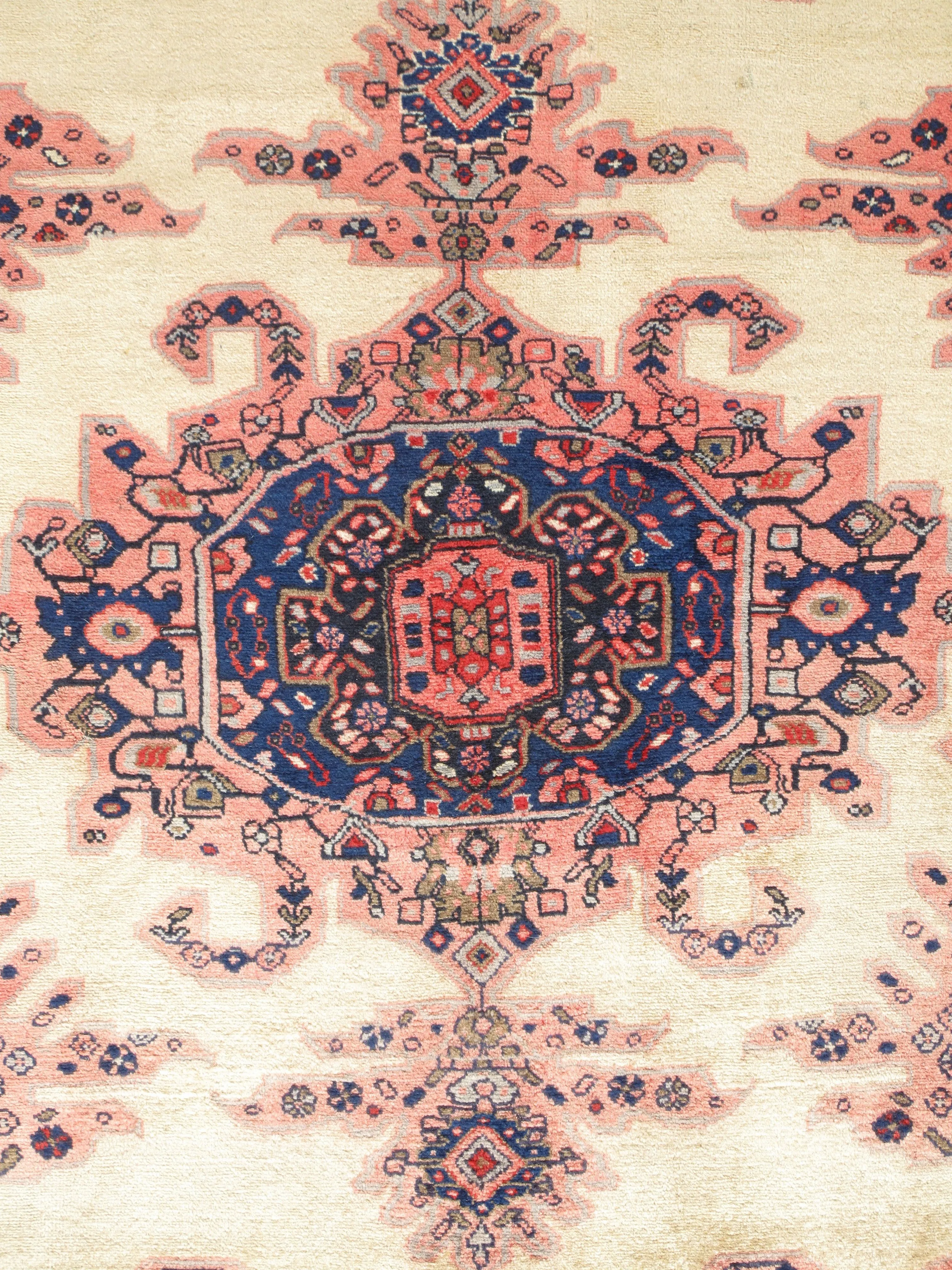 Hand Woven Persian Malayer Rug 5'2 x8'1 - Beige - Beige