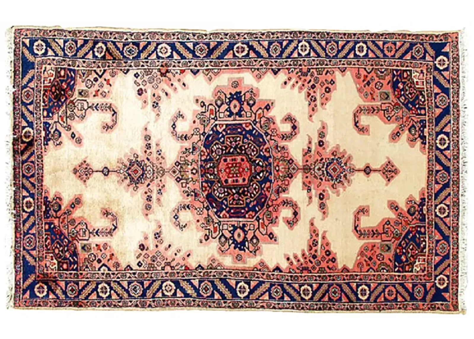 Hand Woven Persian Malayer Rug 5'2 x8'1 - Beige - Beige