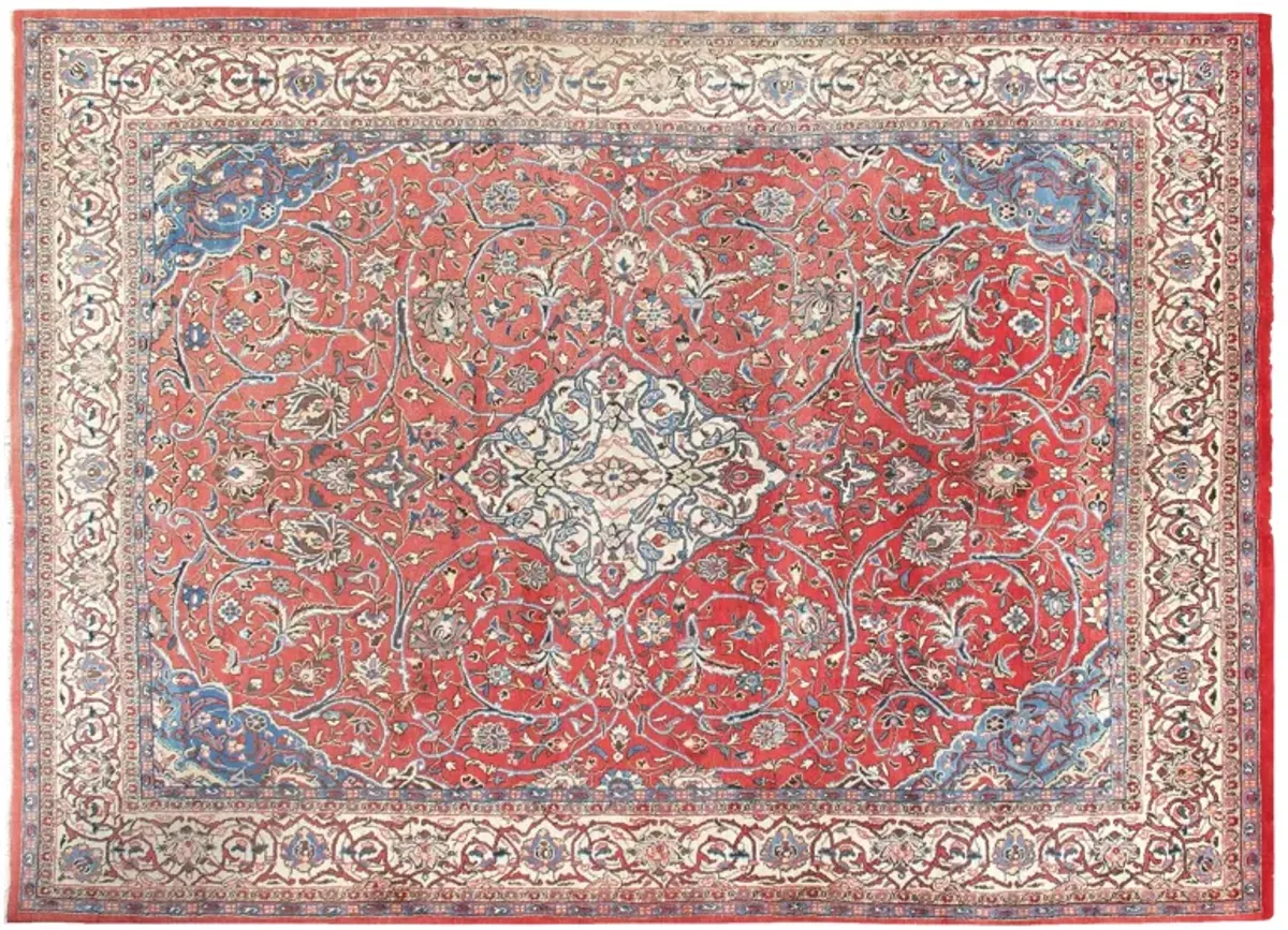 Persian Sarouk Rug - 8' x 11' - Red - Red