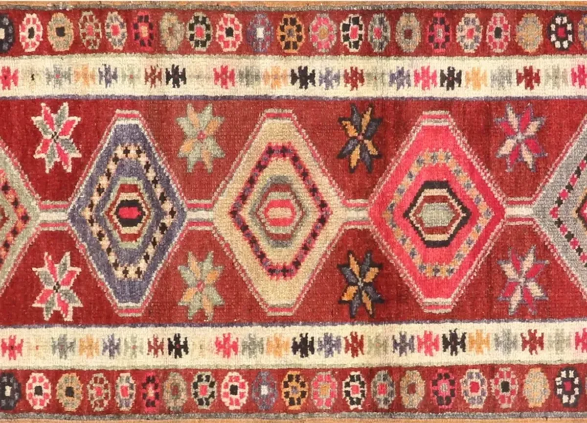 1960s Turkish Oushak Runner - 2'9"x11'11" - Nalbandian - Orange