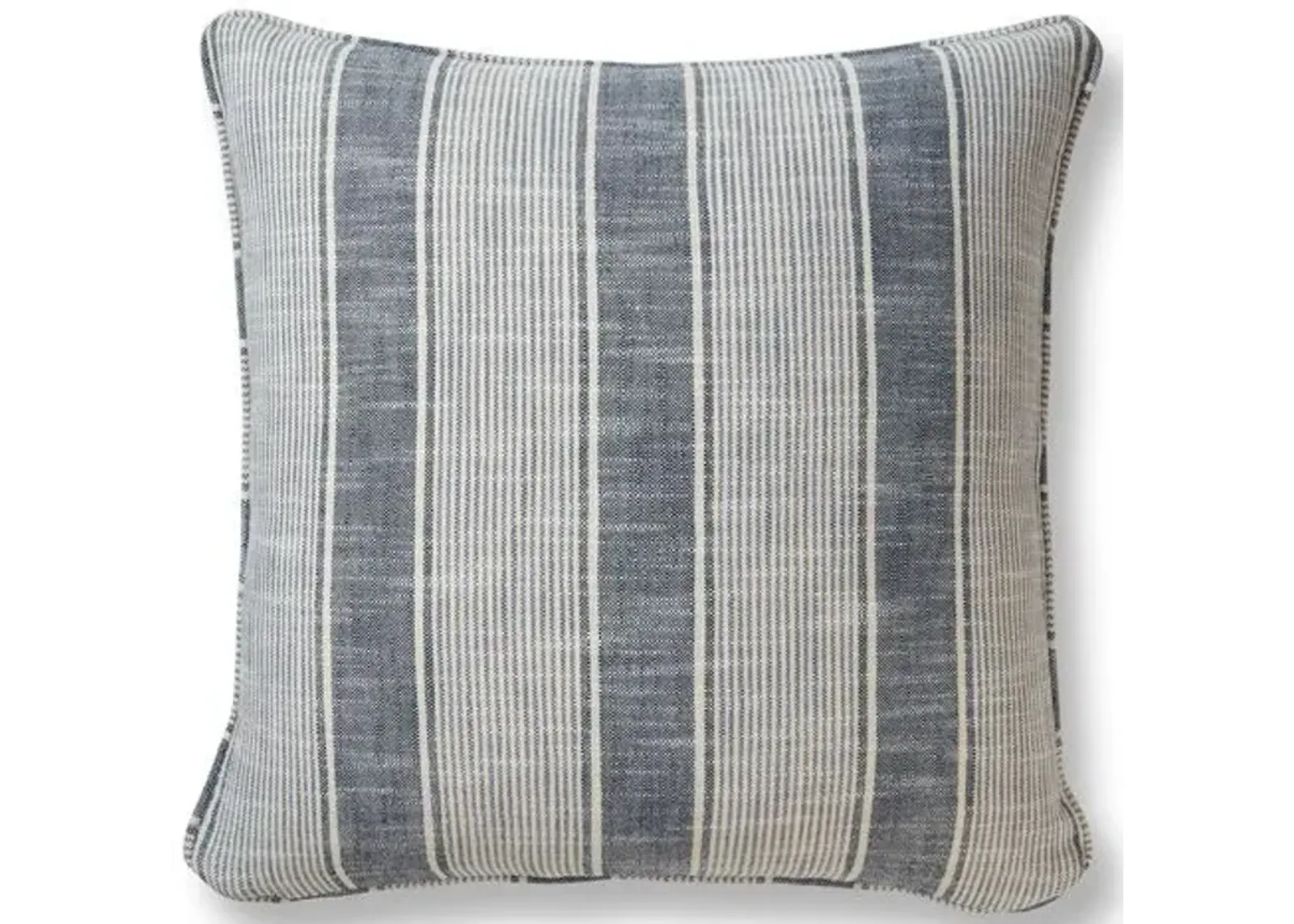 Lake 20x20 Pillow - Indigo Stripe - Miles Talbott