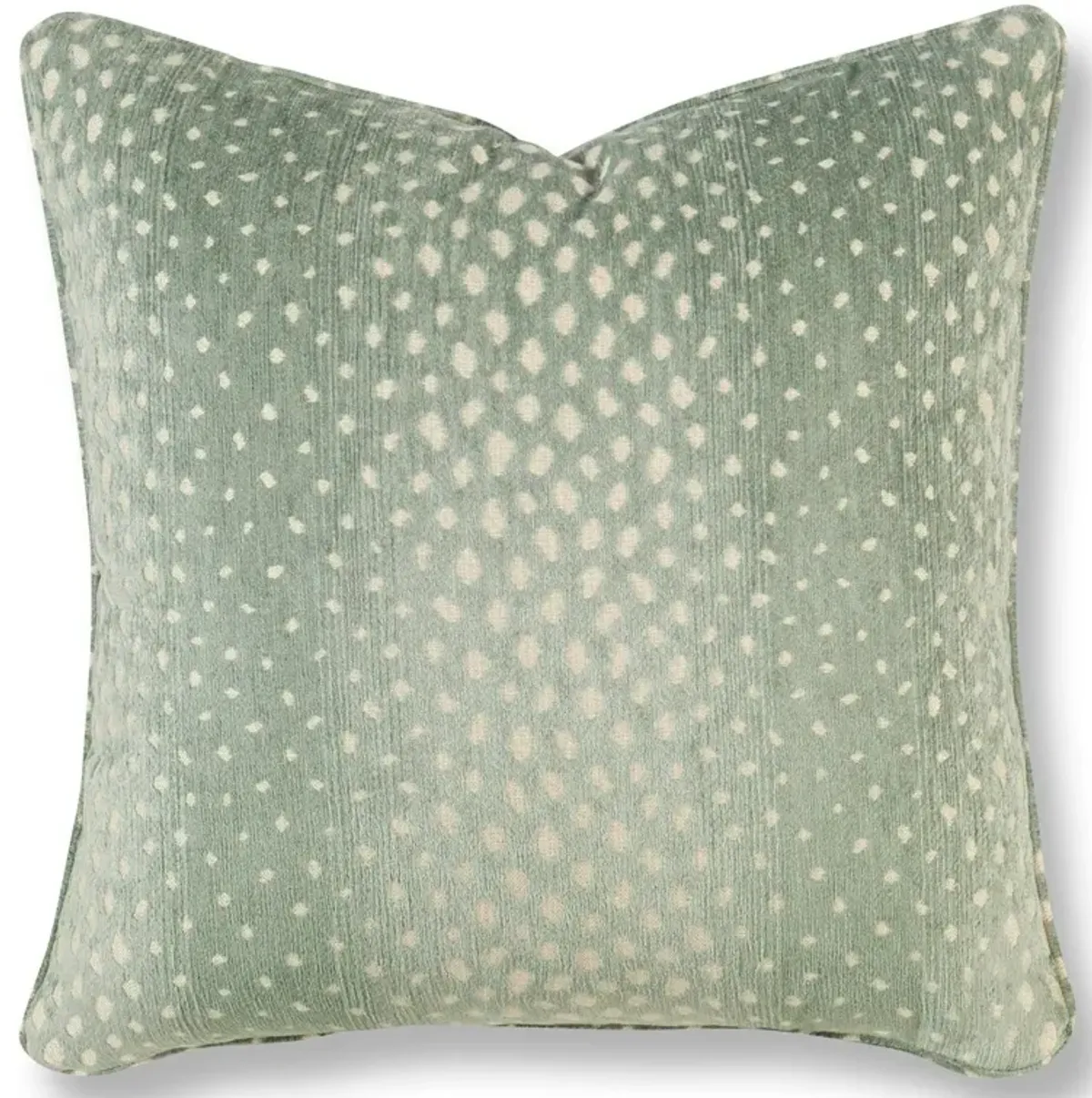 Gazelle 20x20 Pillow, Light Green/White Crypton