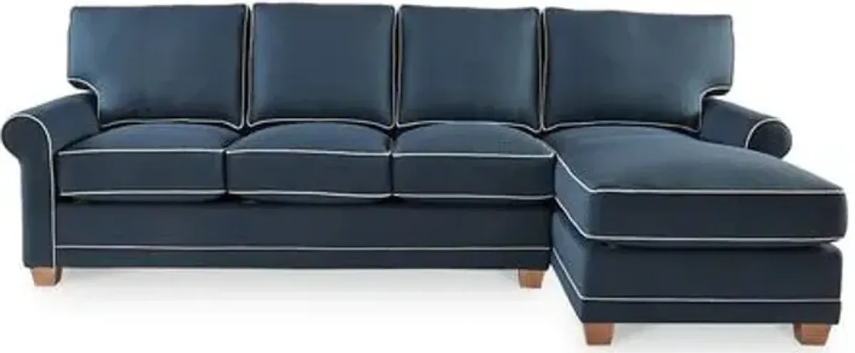 Reid RF Sectional - Navy - White