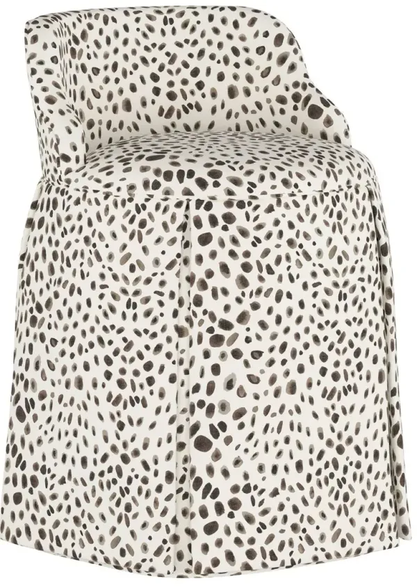 Addie Vanity Stool, Cheetah