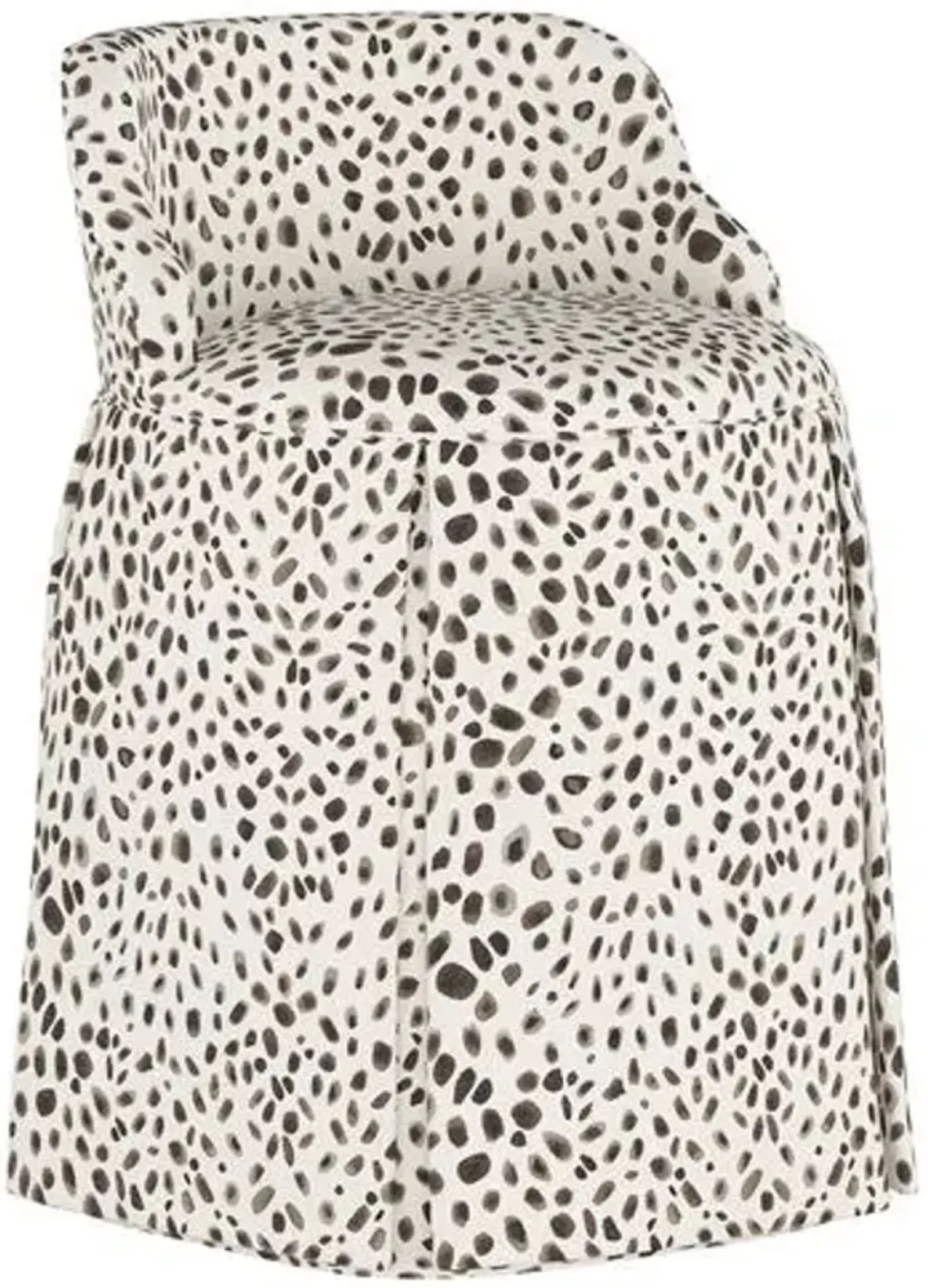 Addie Vanity Stool - Cheetah - Handcrafed in The USA - Gray - Versatile, Comfortable, Functional