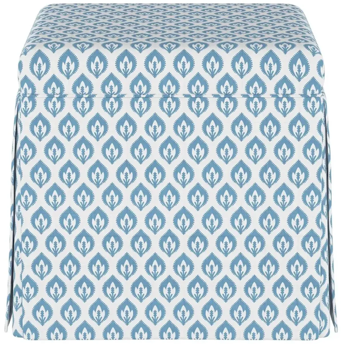Anne Skirted Storage Ottoman, Petal Floral