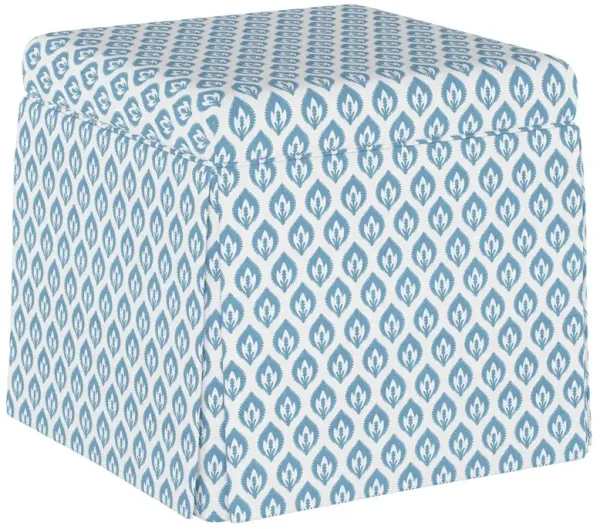 Anne Skirted Storage Ottoman, Petal Floral