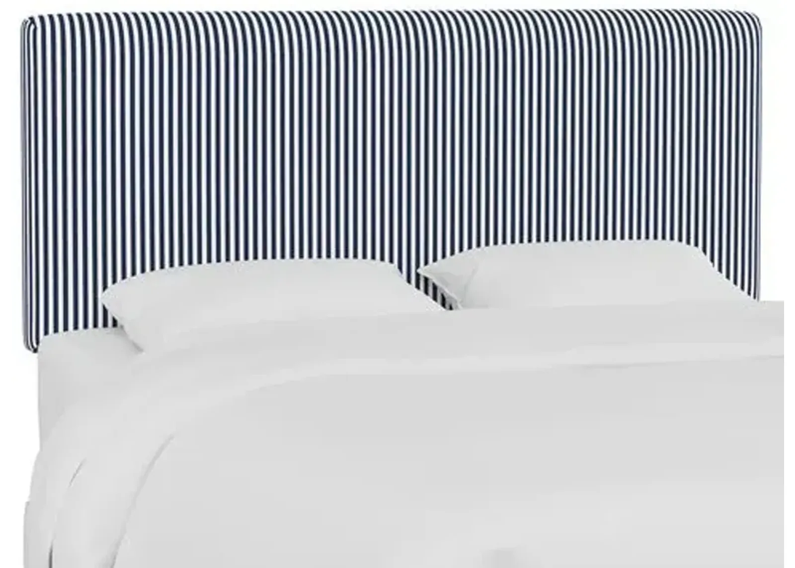 Novak Headboard - Ticking Stripe - Handcrafted - Blue