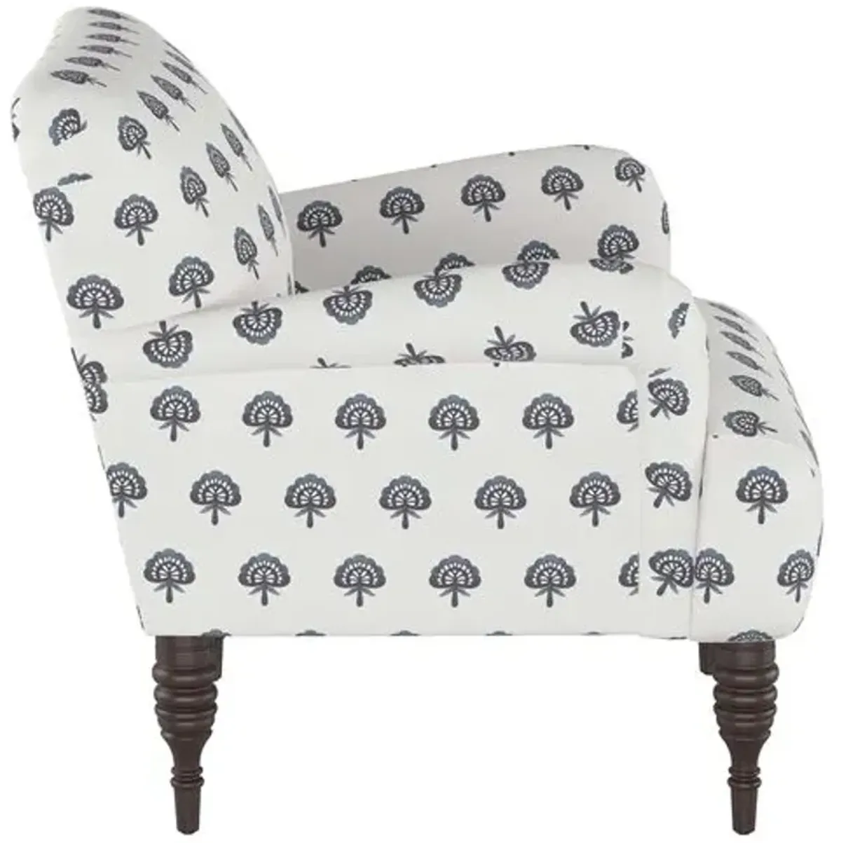 Nicolette Club Chair - Floral - Hancrafted in the USA