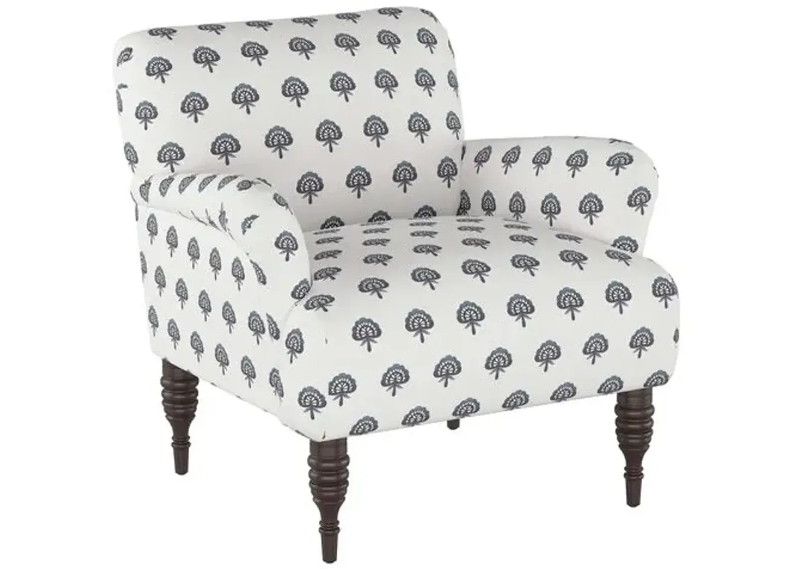 Nicolette Club Chair - Floral - Hancrafted in the USA