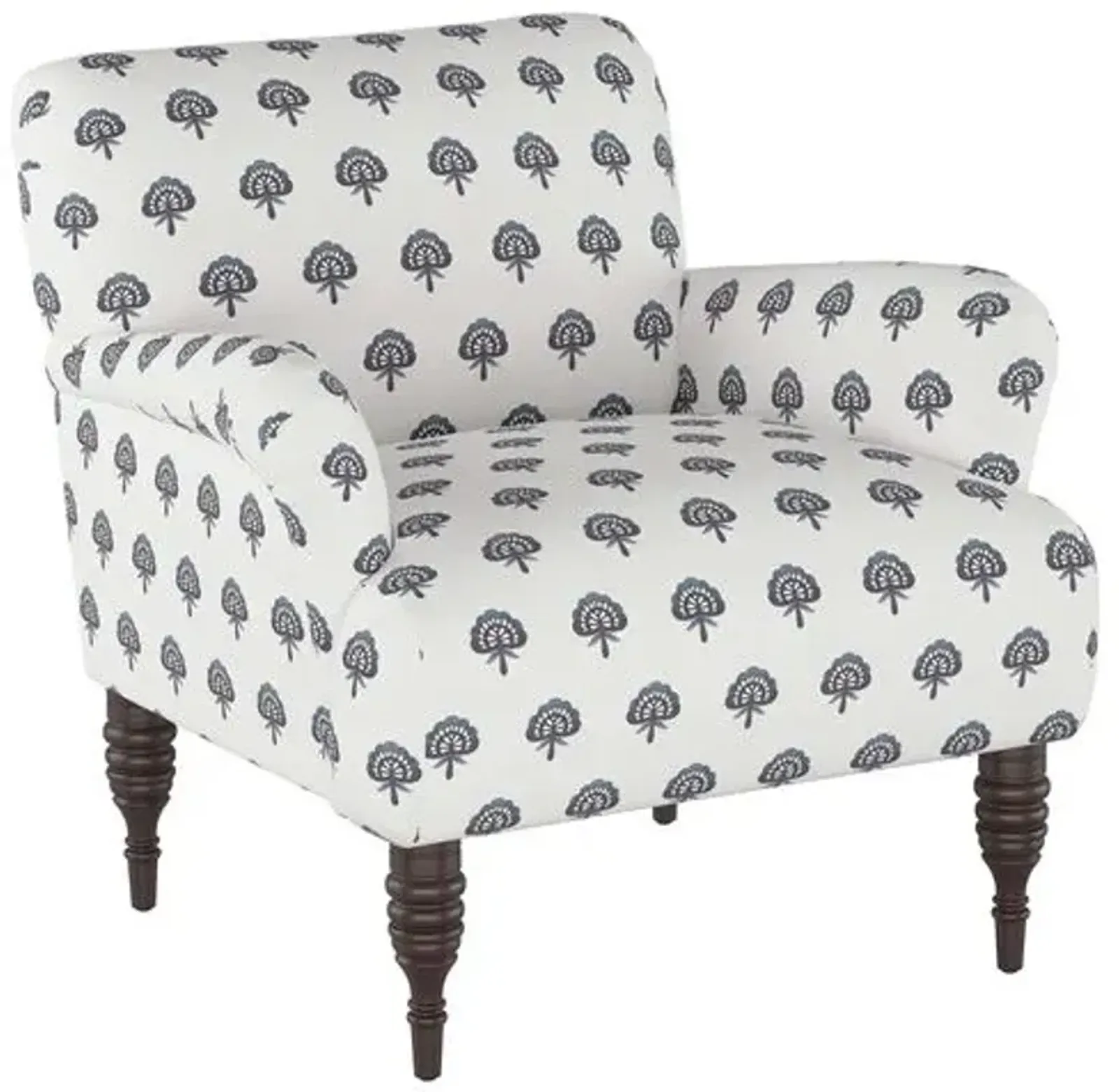 Nicolette Club Chair - Floral - Hancrafted in the USA