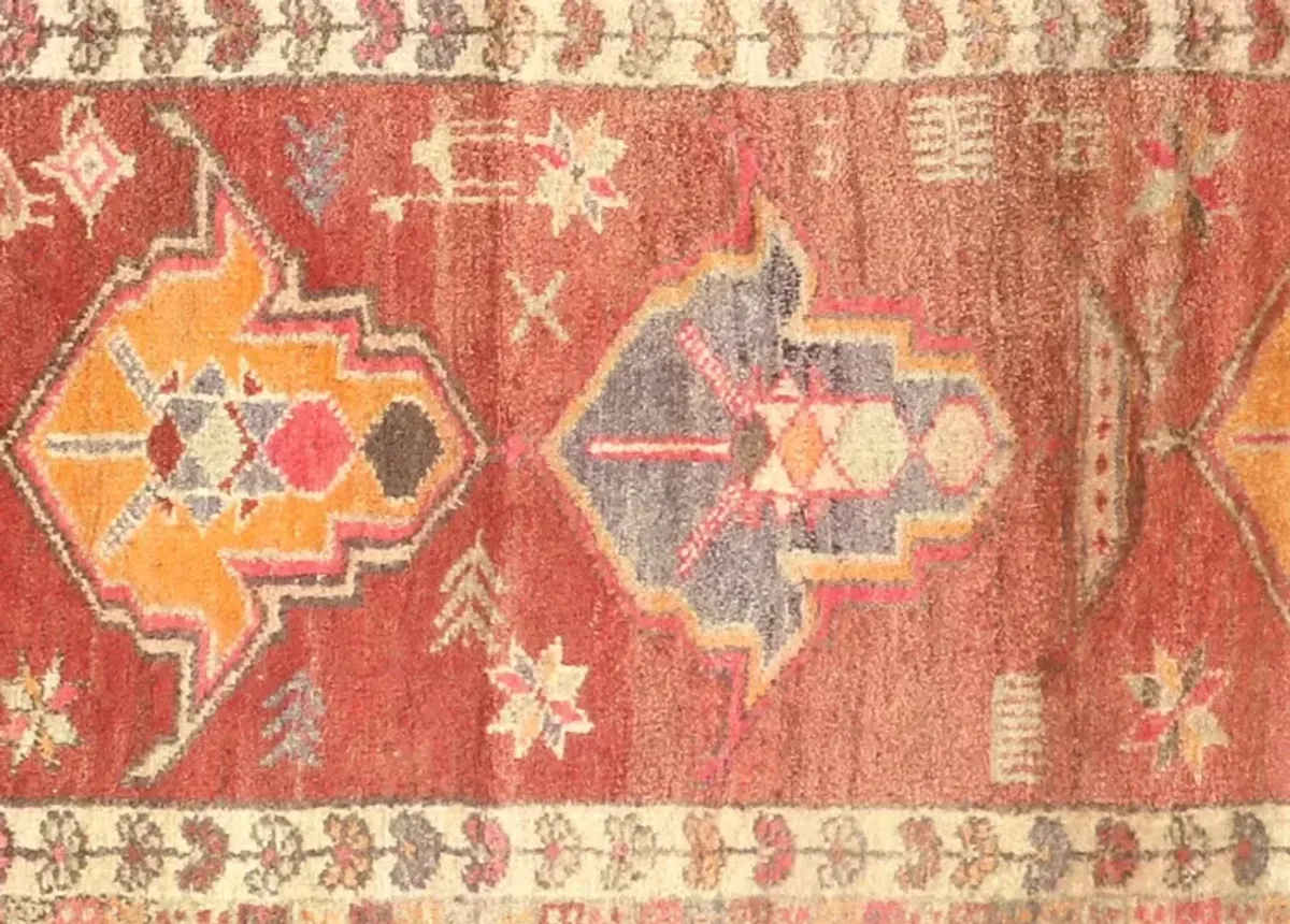 1960s Turkish Oushak Runner - 2'10"x13'6" - Nalbandian - Orange