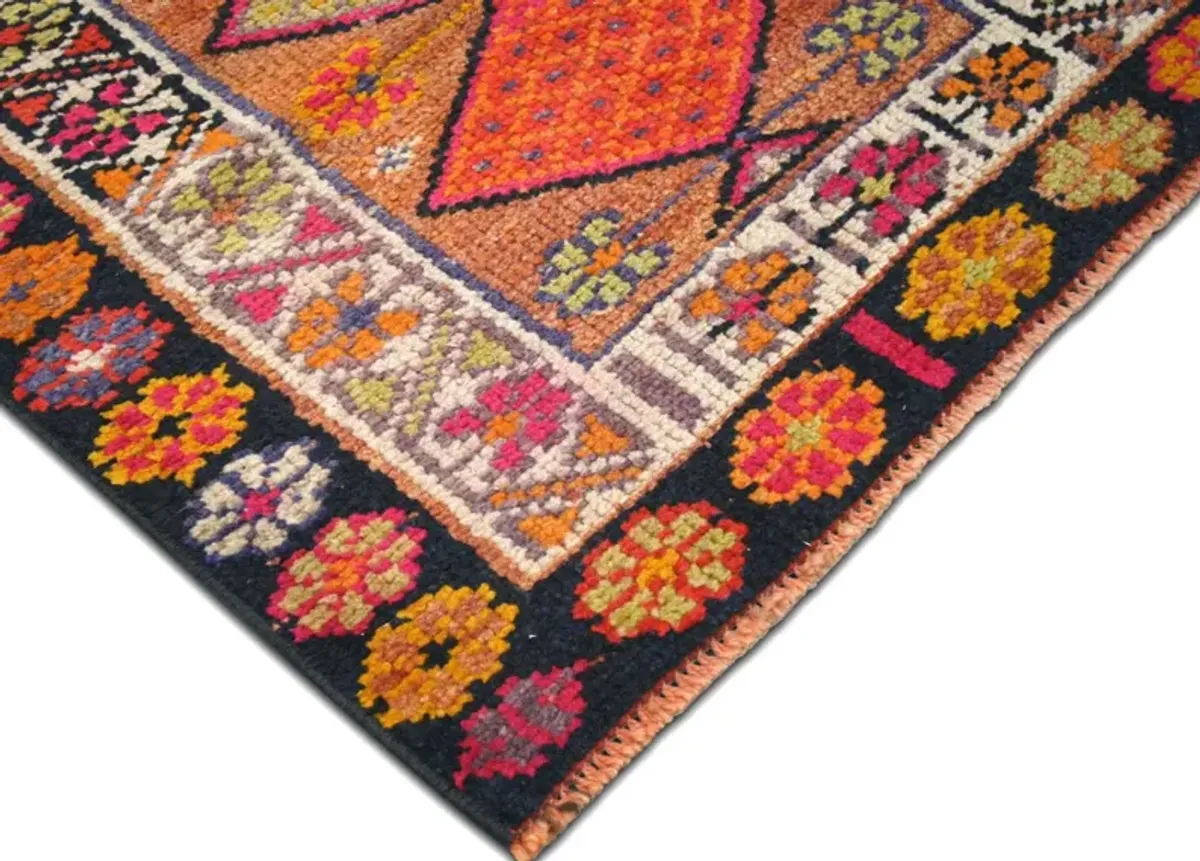 1960s Turkish Oushak Runner - 2'8" x11'1" - Nalbandian - Orange