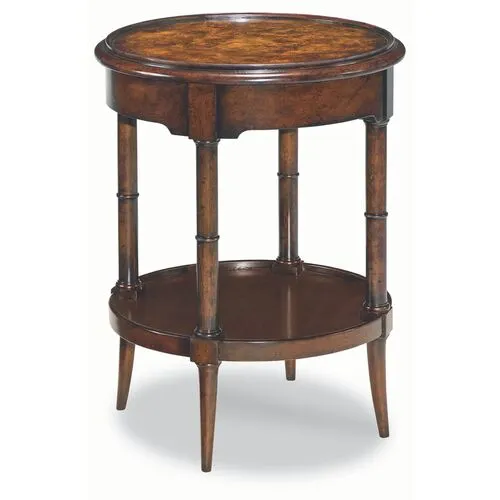 Chartres Side Table - Aged Mahogany - Brown