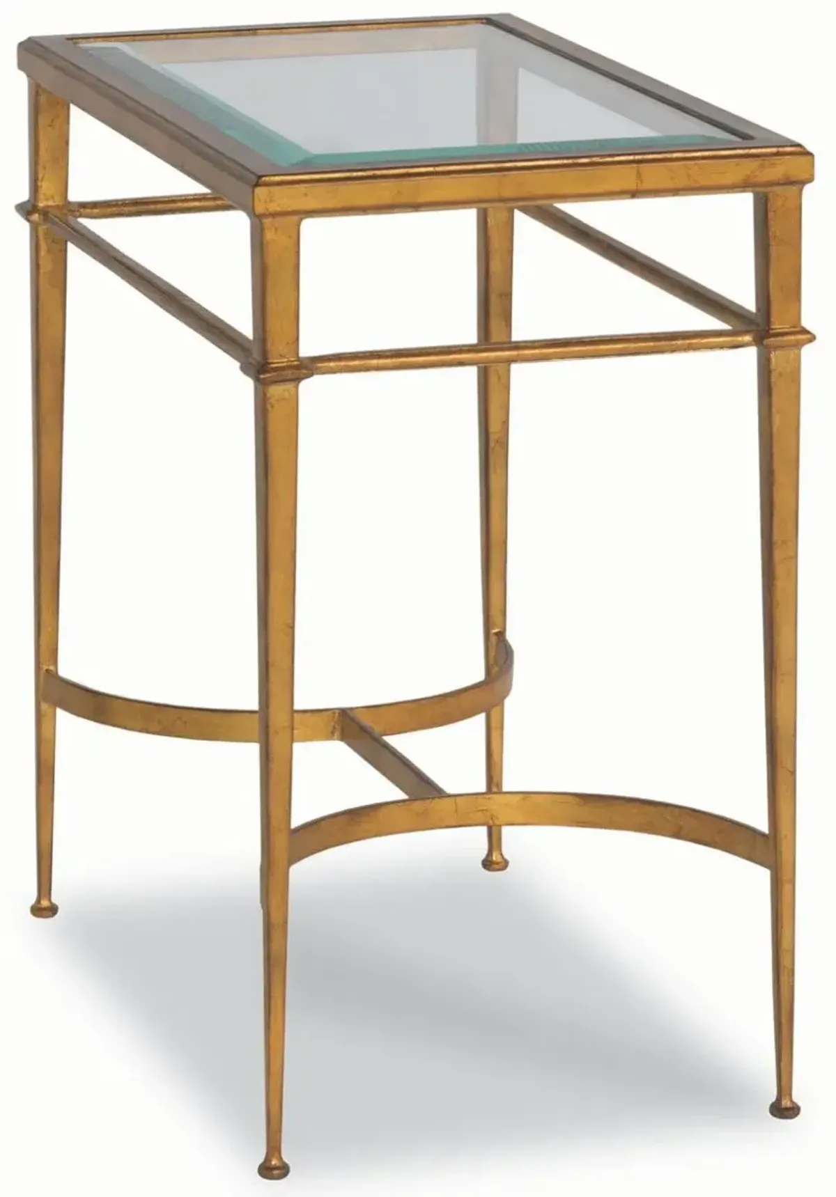 Vienne Rectangle Side Table, Gold Leaf