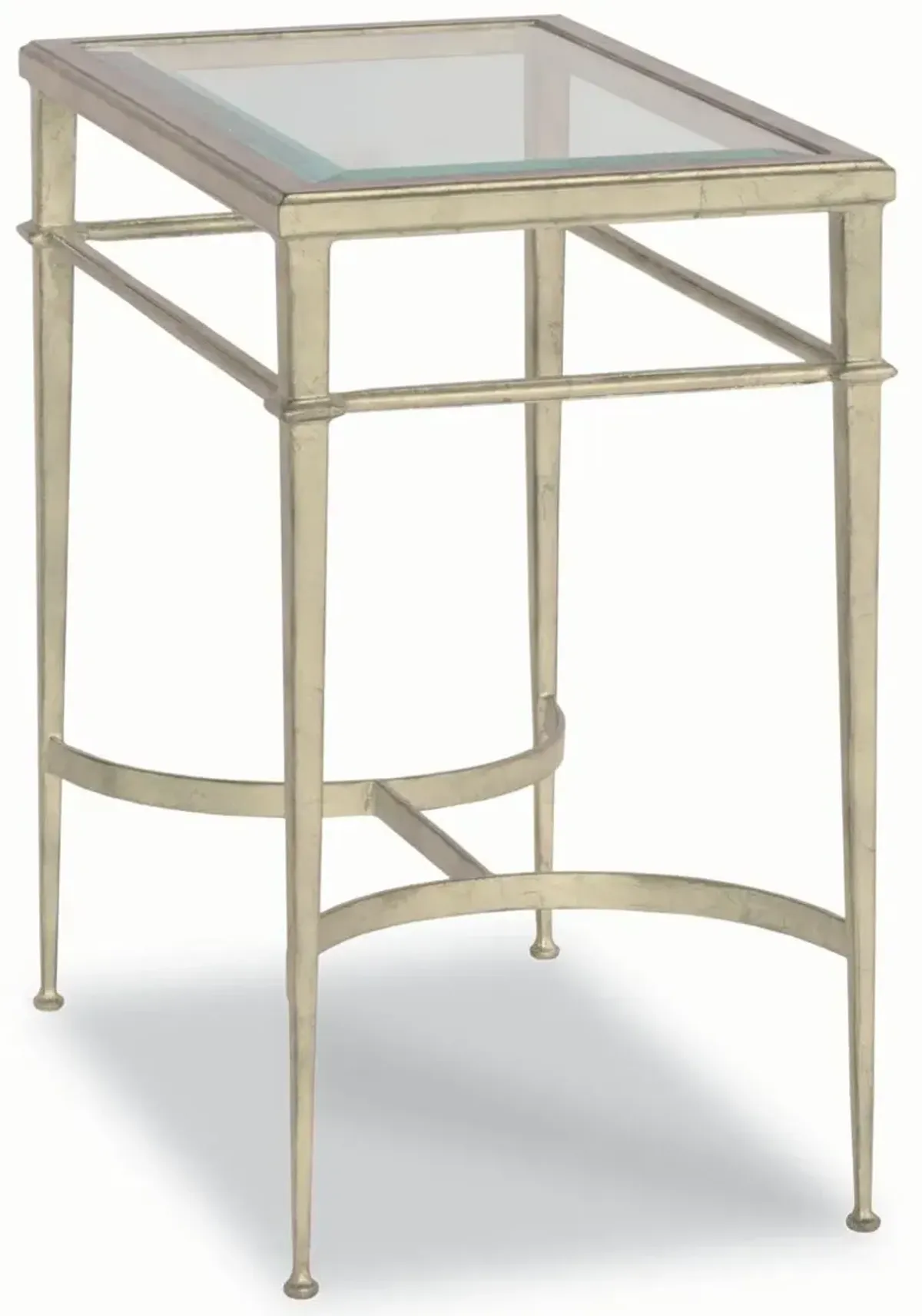 Vienne Rectangle Side Table, Silver Leaf