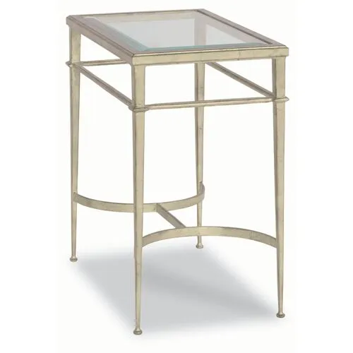 Vienne Rectangle Side Table - Silver Leaf