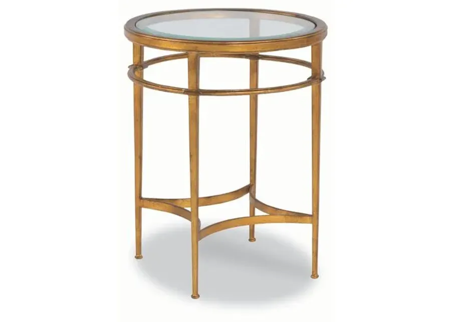 Vienne Round Side Table - Gold Leaf