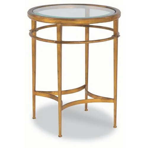 Vienne Round Side Table - Gold Leaf