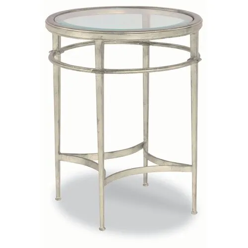 Vienne Round Side Table - Silver