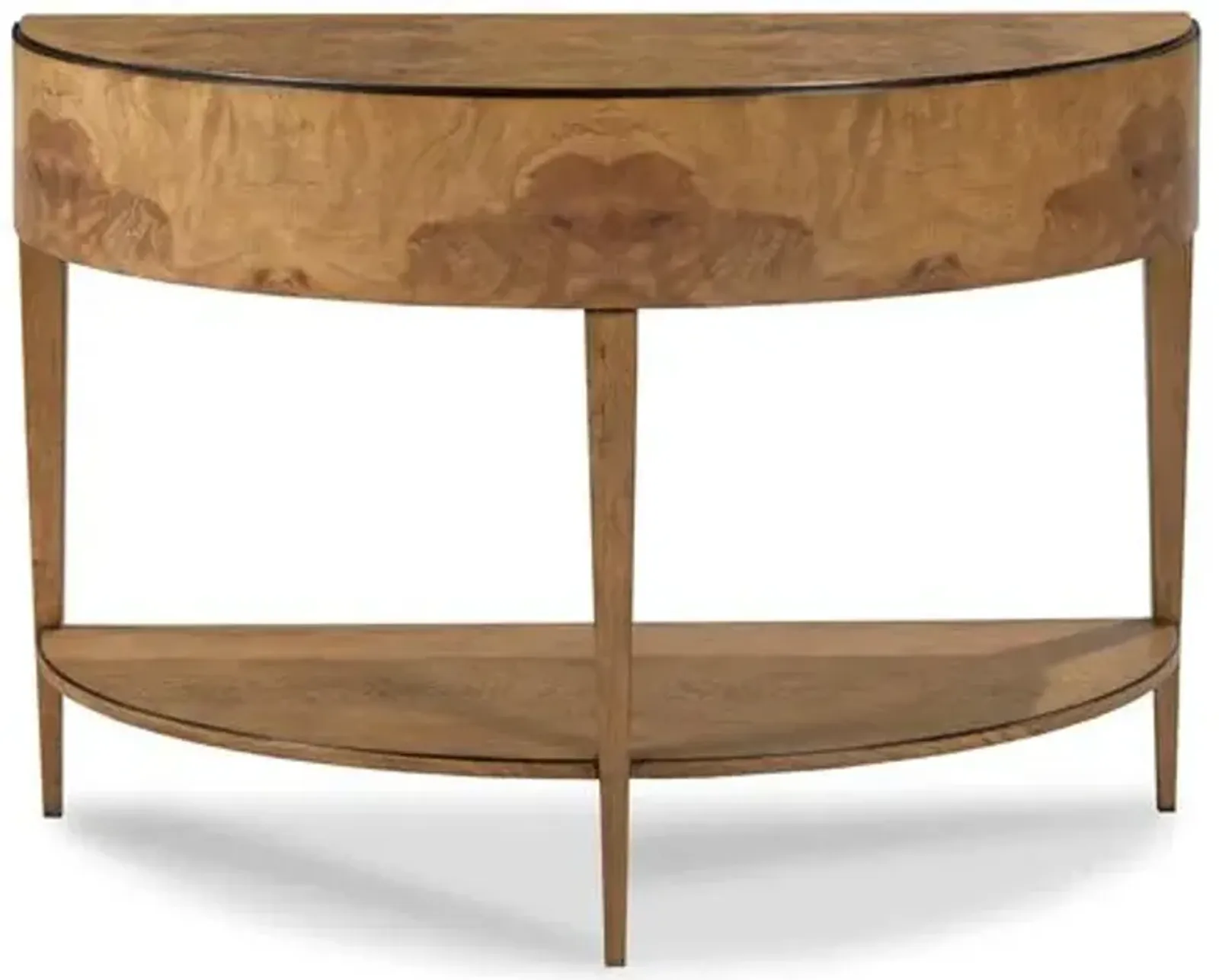 Montclair Demilune Console - Olive Ash Burl - Brown