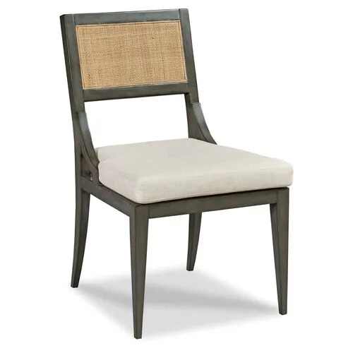 Aubry Side Chair - Charcoal - Beige