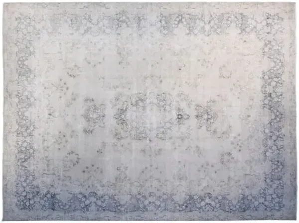 9'6"x12'6" Yigal Hand-Knotted Rug - Ivory/Blue - F.J. Kashanian - Ivory