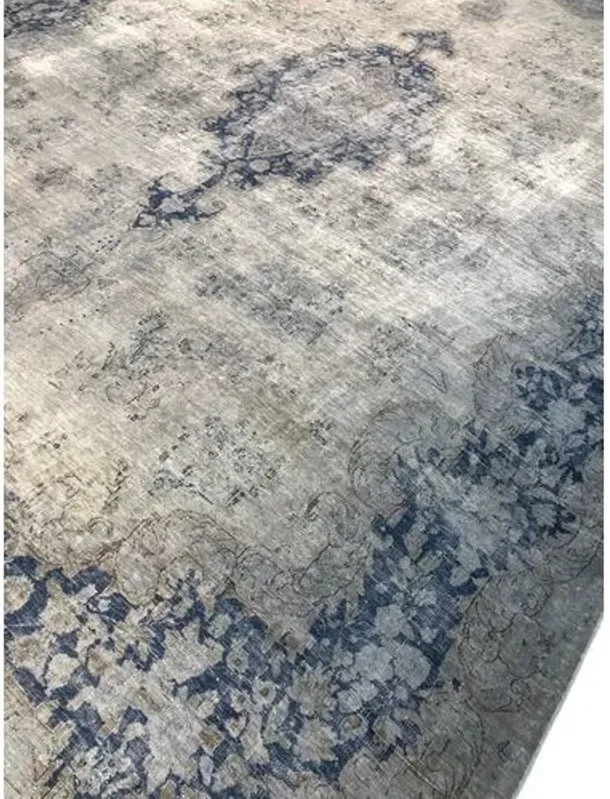 9'6"x12'6" Nikfar Hand-Knotted Rug - Blue - F.J. Kashanian - Blue