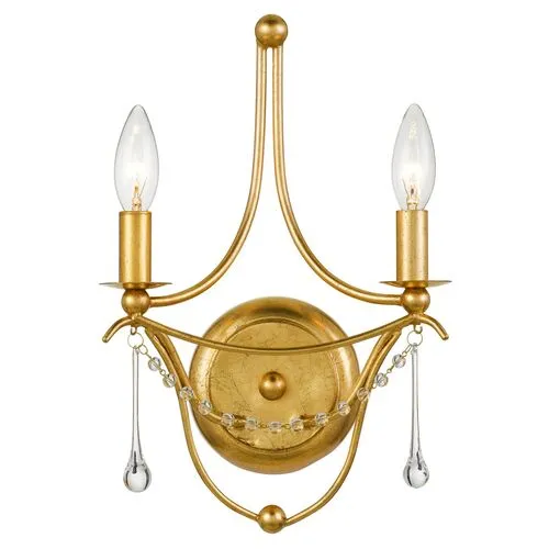 Metro Sconce - Antiqued Gold - Crystorama