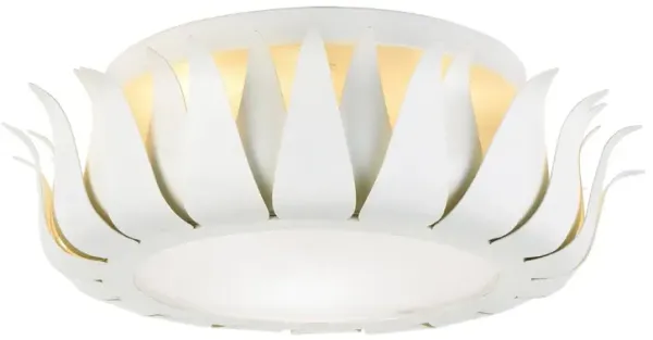 Broche Flush Mount - Crystorama - White