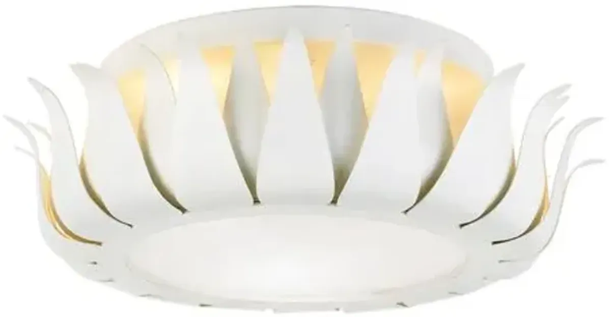 Broche Flush Mount - Crystorama - White