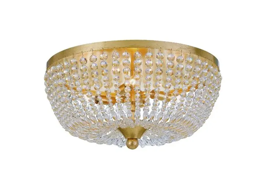 Rylee Flush Mount - Antiqued Gold - Crystorama