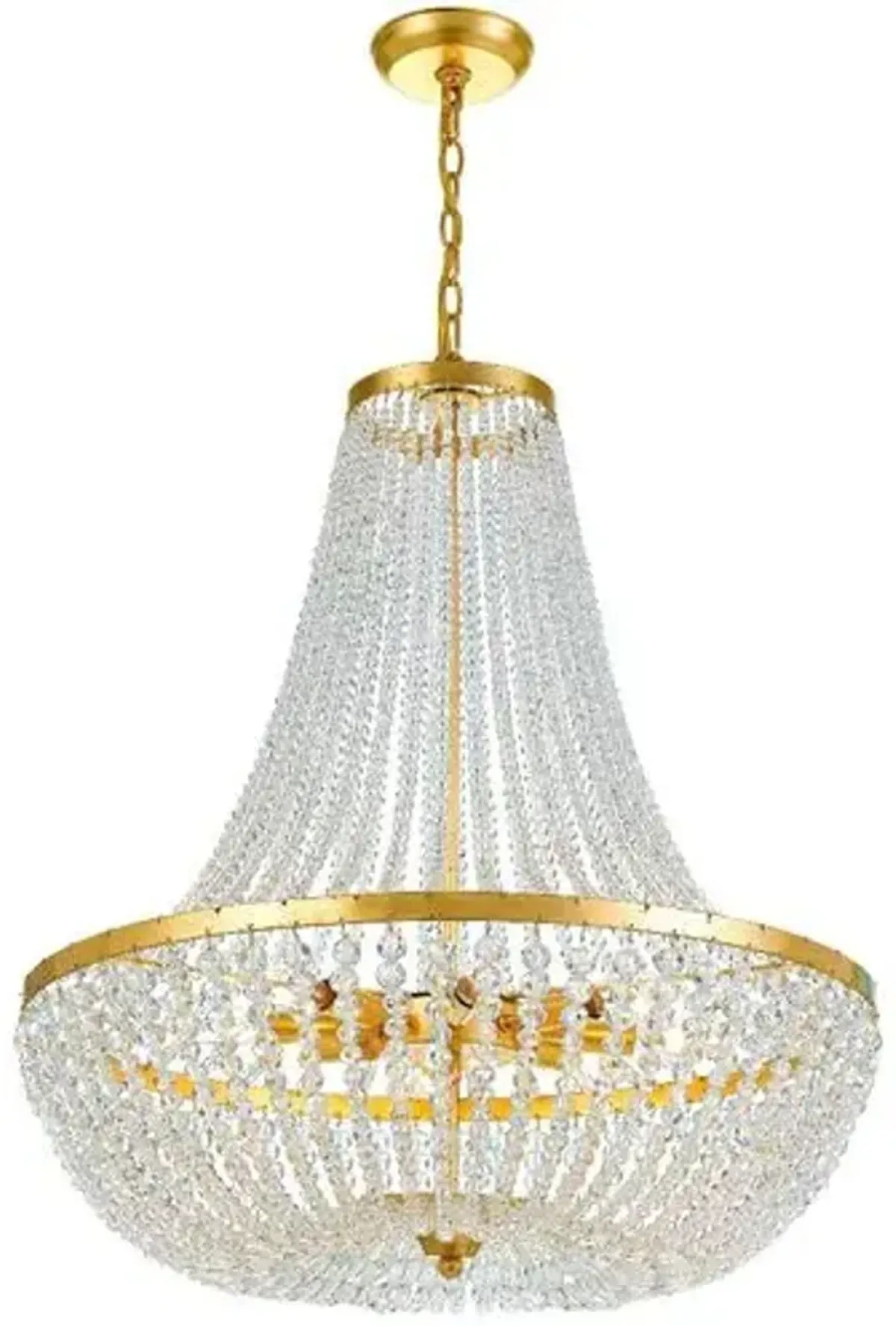 Rylee 8-Light Chandelier - Antiqued Gold - Crystorama