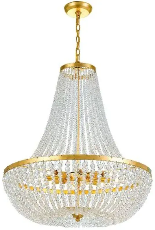 Rylee 8-Light Chandelier - Antiqued Gold - Crystorama