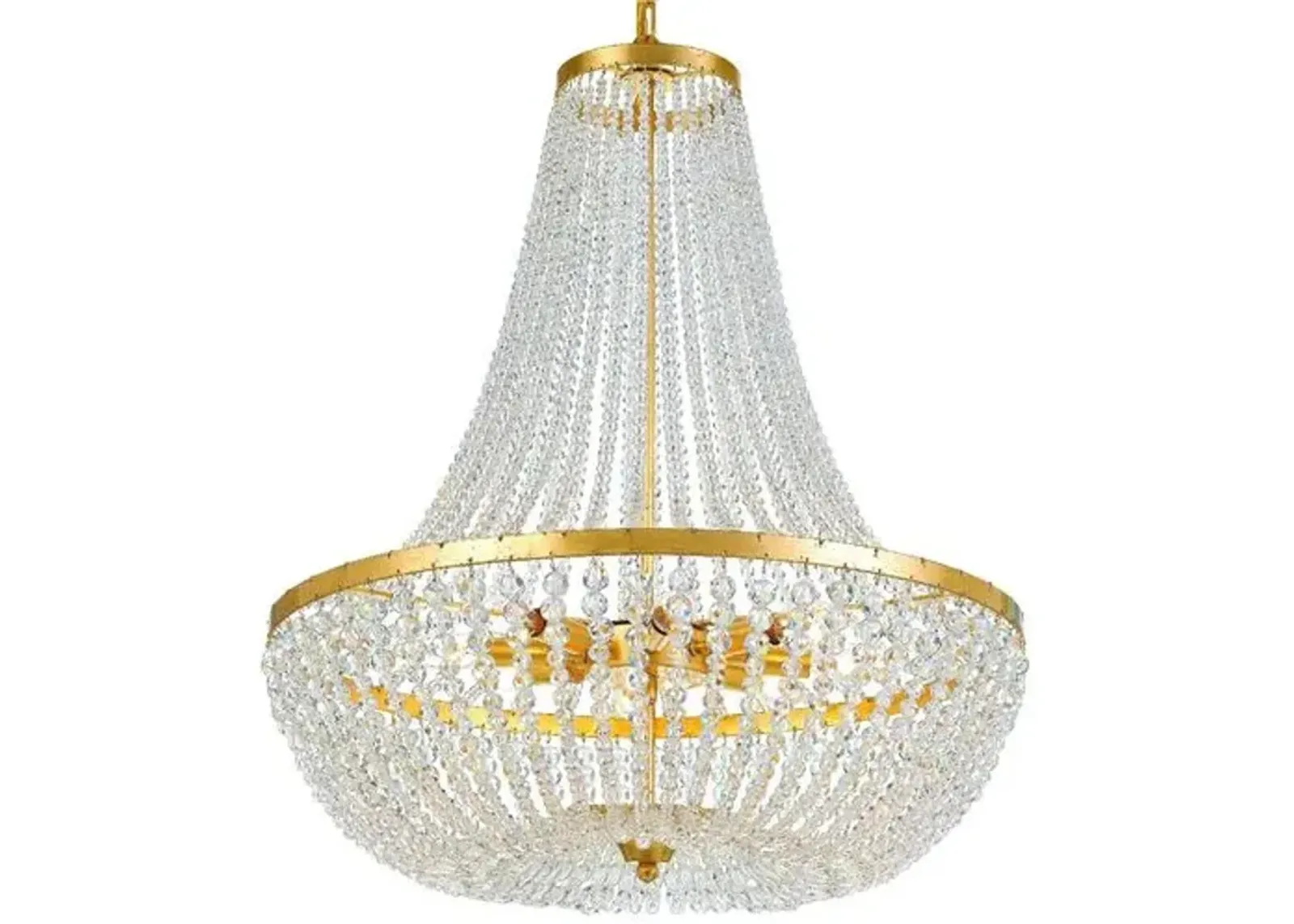 Rylee 8-Light Chandelier - Antiqued Gold - Crystorama