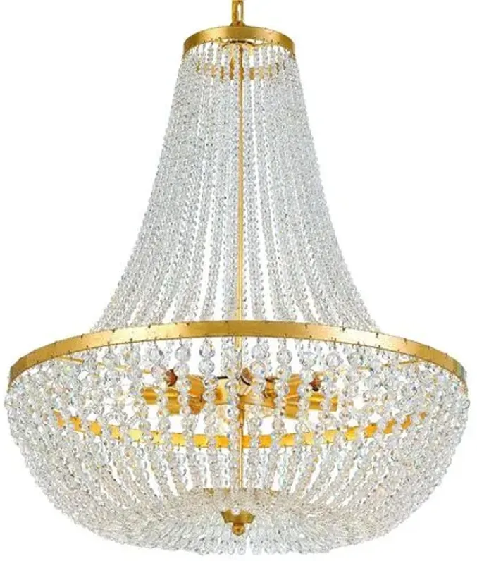 Rylee 8-Light Chandelier - Antiqued Gold - Crystorama